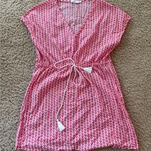 Pink Patterned Women's Vineyard Vines Swim Cover up